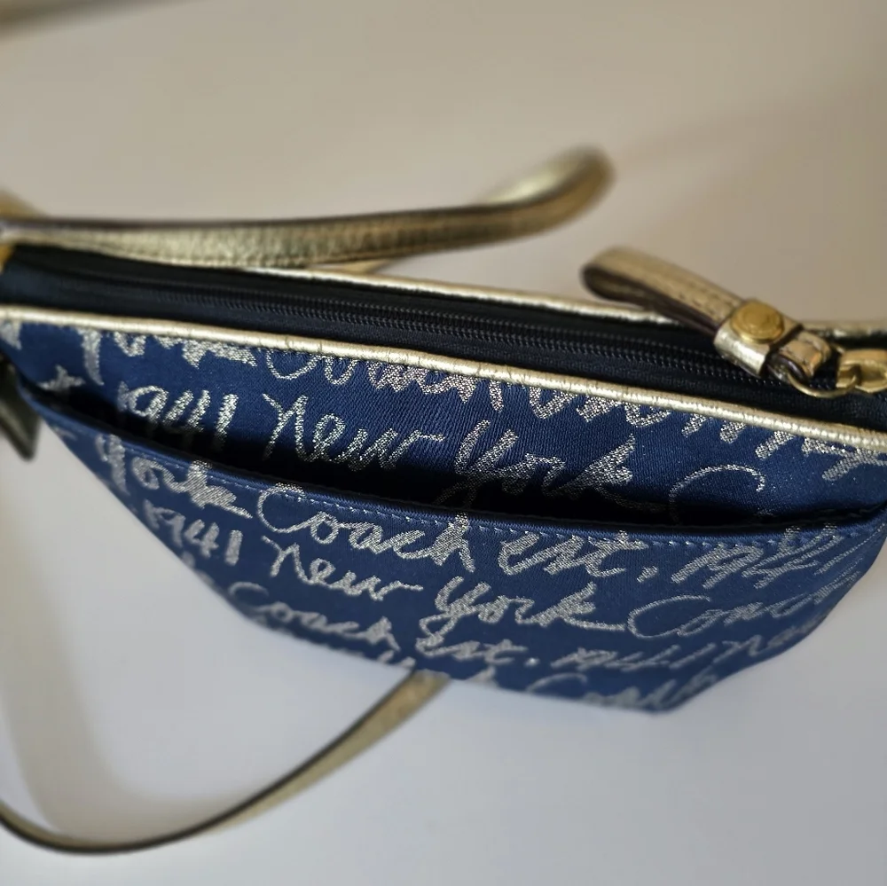 COACH BLUE & GOLD NEW YORK CROSS BODY - Picture 3 of 12